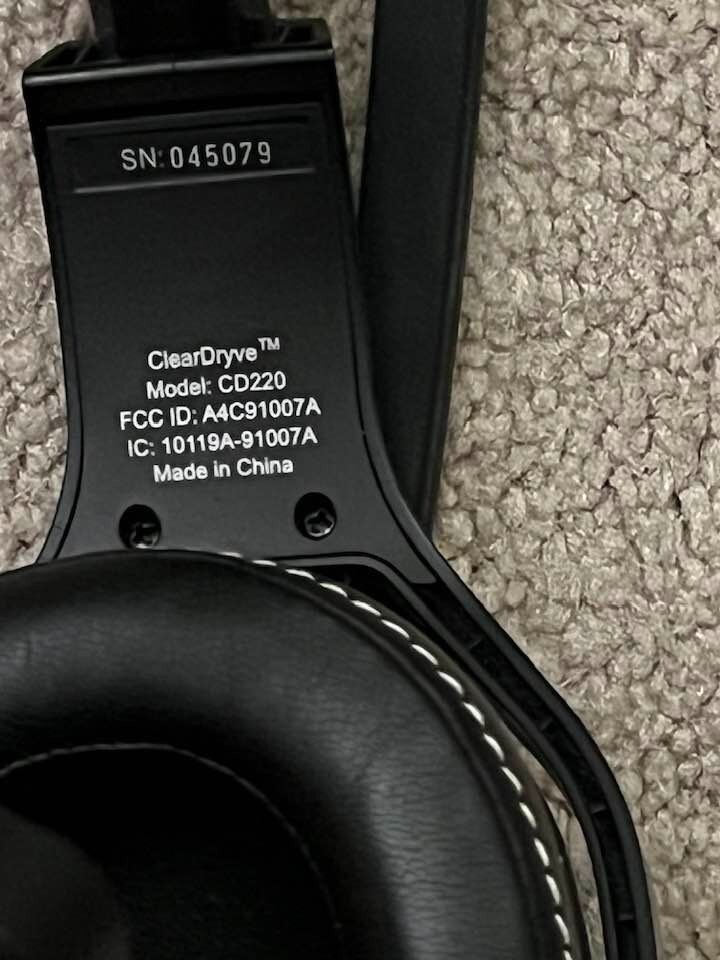 RAND MCNALLY CLEARDRYVE CD 220 CD220 BLUETOOTH HEADPHONES MINT CONDITION
