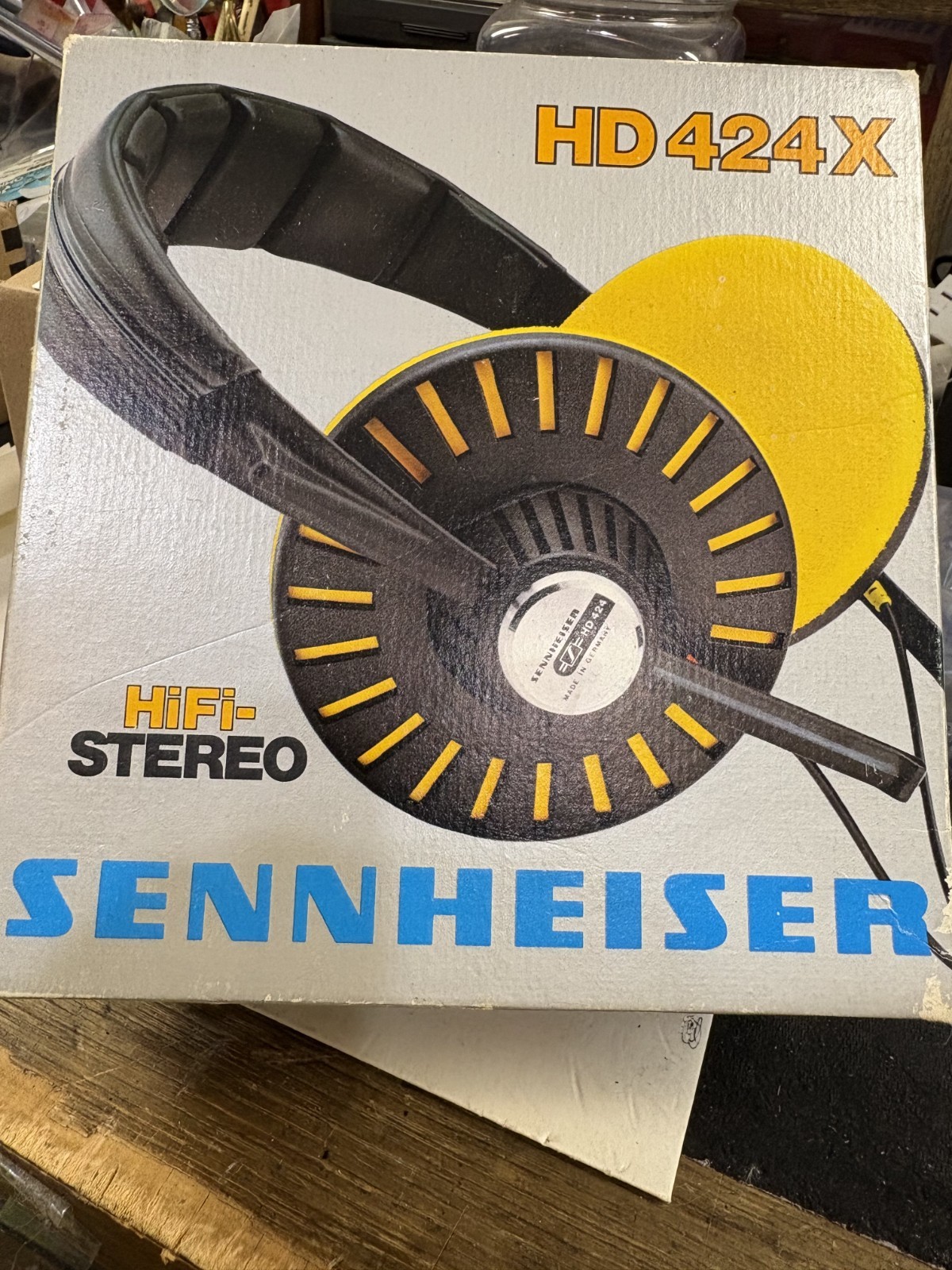 VTG ’70s Sennheiser HD 424 Headphones Tested Working Adapter NO Earpads