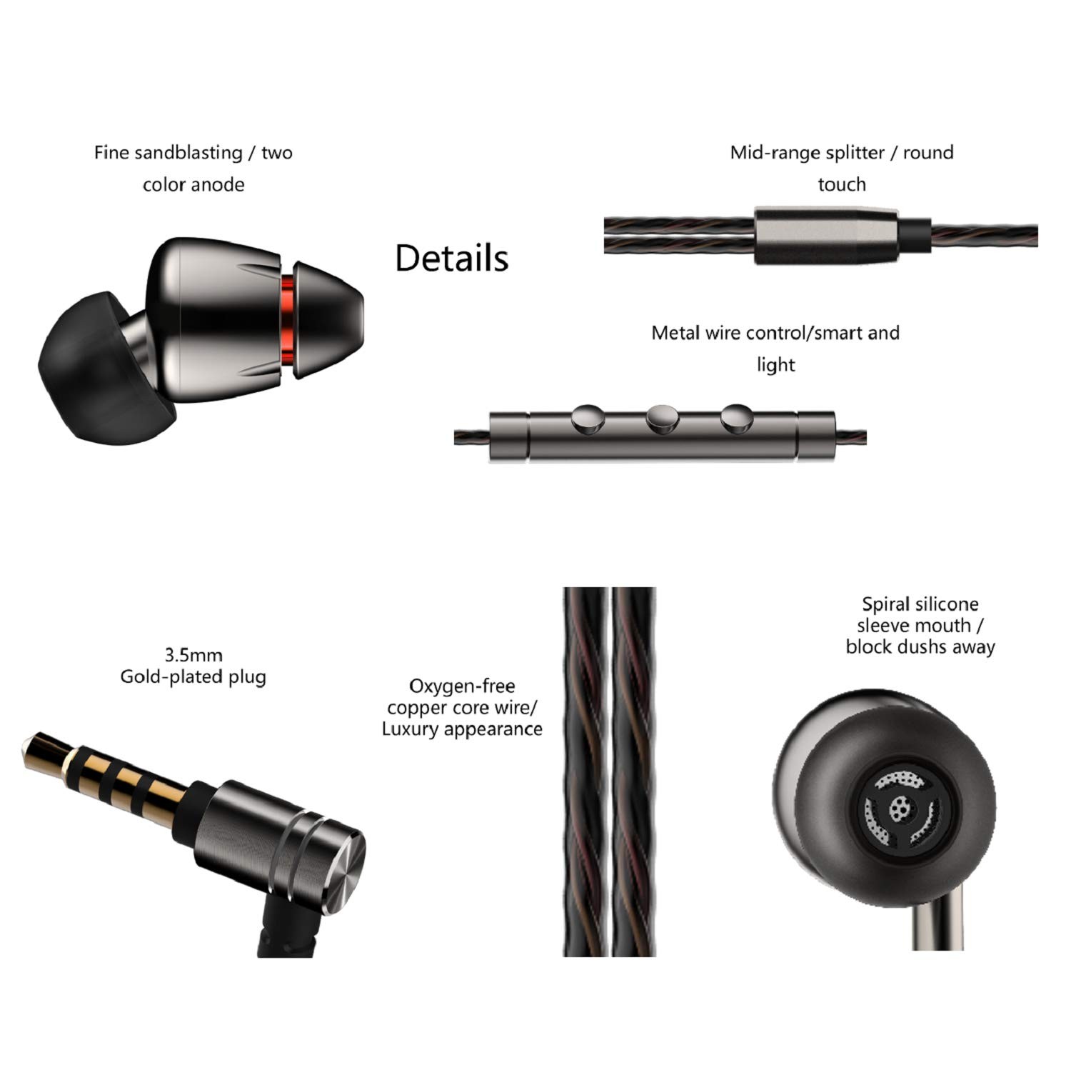 1MORE Quad Driver in-Ear Earphones Hi-Res High Fidelity Driver, Silver