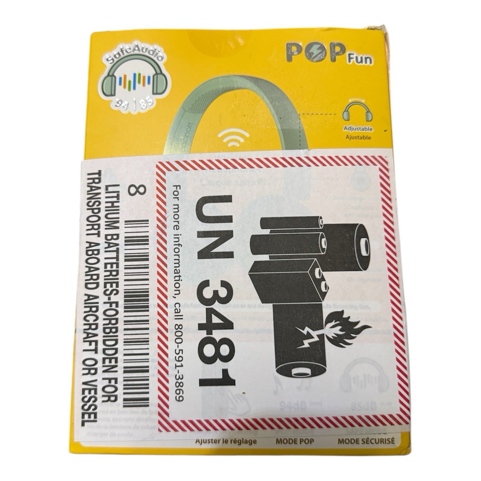 BuddyPhones POP Fun Bluetooth Wireless Headphones- Box Damaged