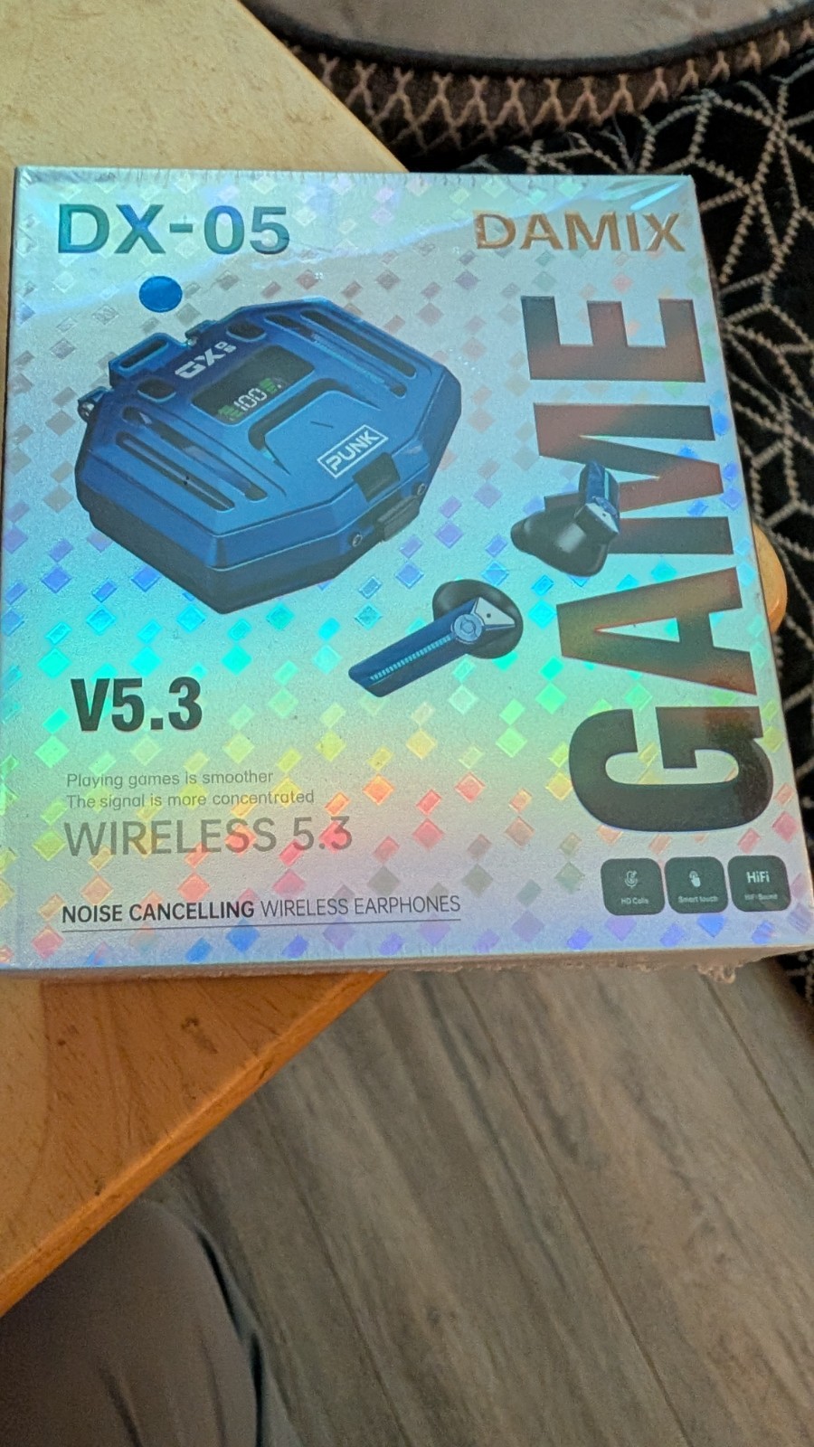 DAMIX DX-05 V5.3 GAME BLUE Wireless Earbuds with Charging Case NEW Sealed