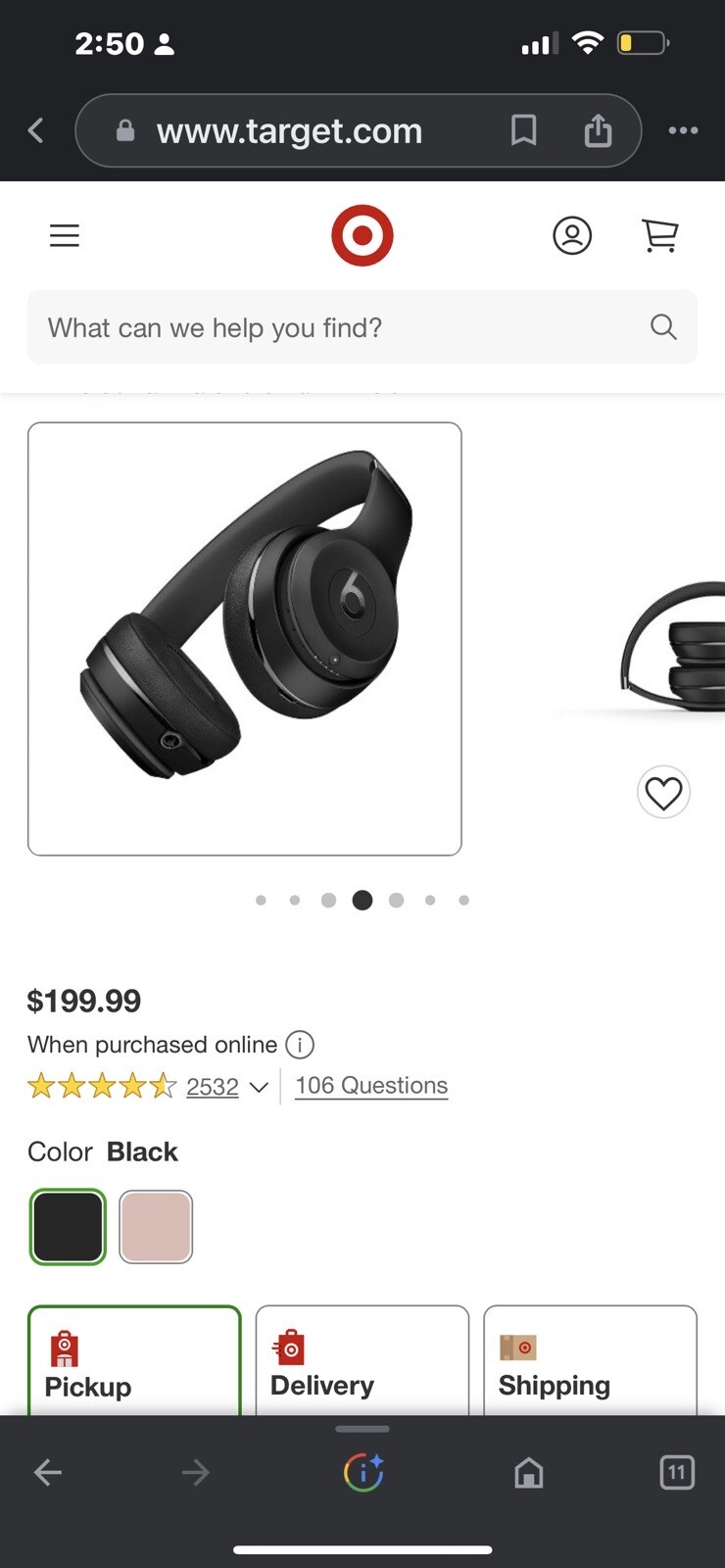 Beats by Dr. Dre Solo3 Over the Ear Headphone – Gloss Black