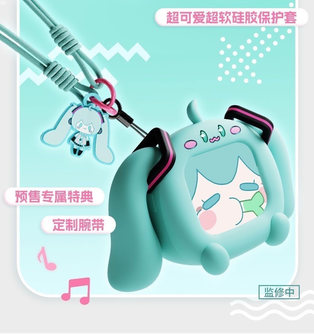 Anime Miku LCD Bluetooth Headphones Touch Screen Android Hatsune Earbuds