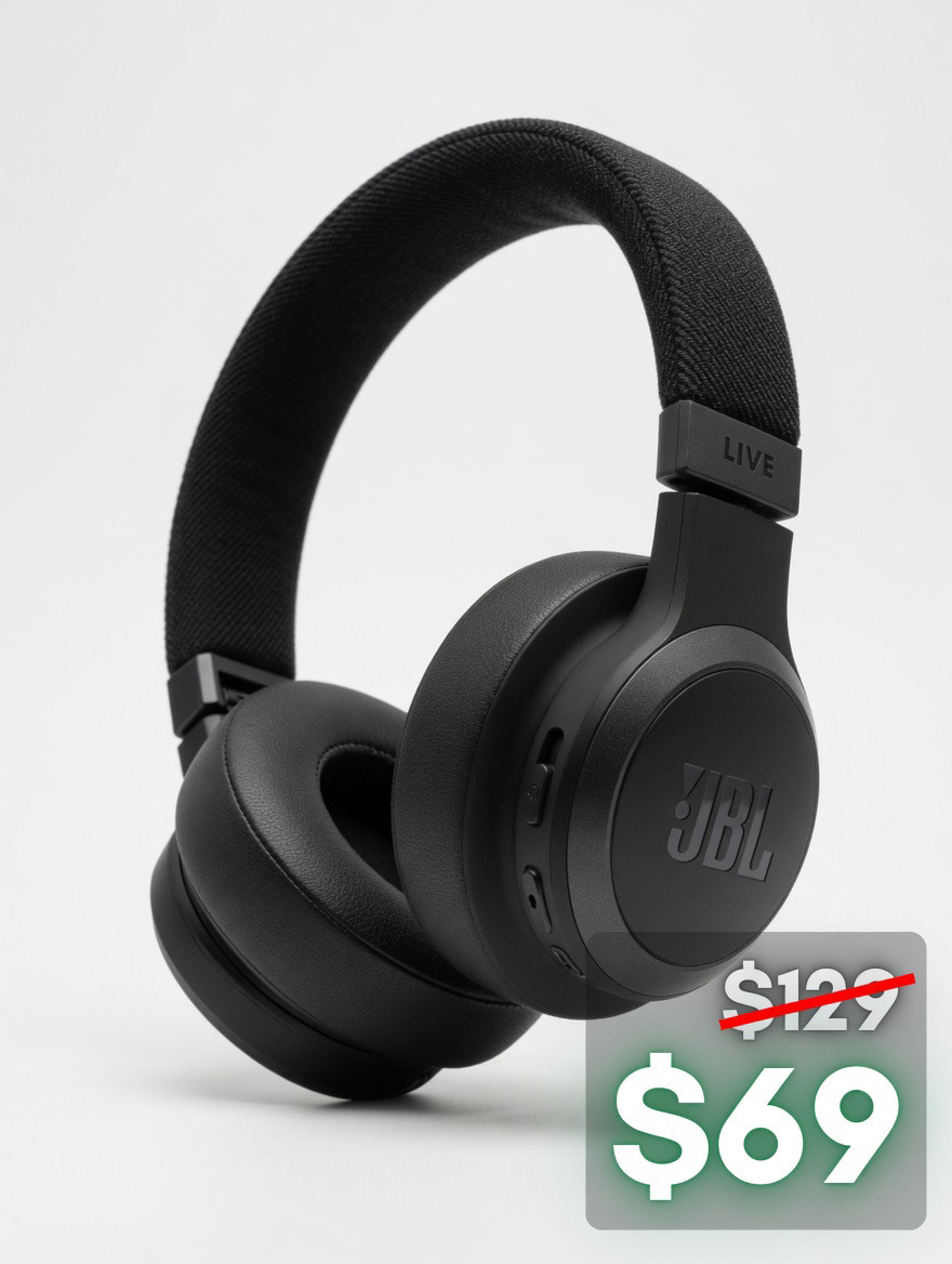 JBL Live 675NC Wireless Over-Ear Headphones Noise Cancelling Bluetooth Headset
