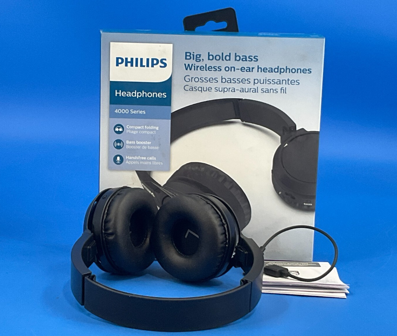 Philips Bluetooth Headphones black TAH4205BK/00 ✅❤️️✅❤️️ NEW OPEN BOX