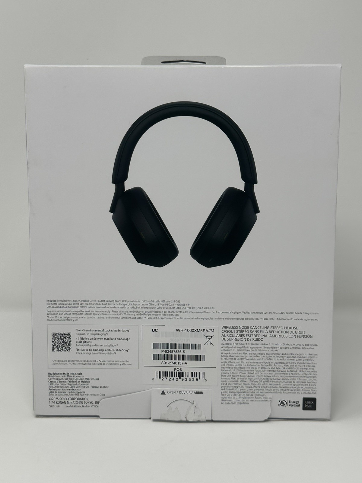 Sony WH-1000XM5 Wireless Noise Canceling Headphones Black Open Box Fully Tested
