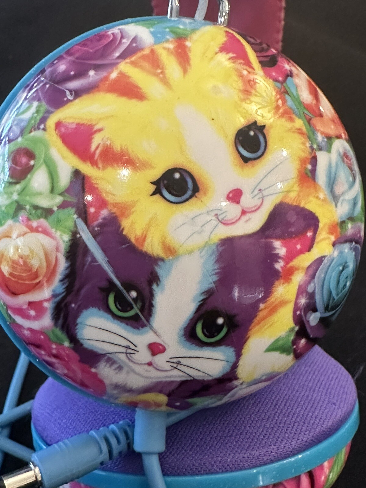 Lisa Frank Stero Head Phones headphone kitty cat adjustable size kids adults