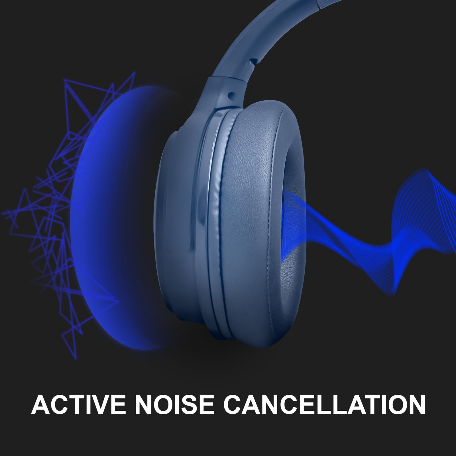 Fisher Pro ANC Headphones Navy Blue Wireless Bluetooth 5.3