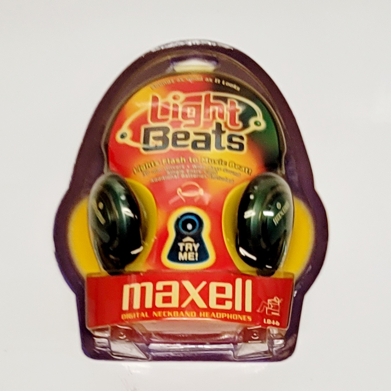 Maxell Light Beats Neckband Headphones Original Sealed Blue Vintage New Old