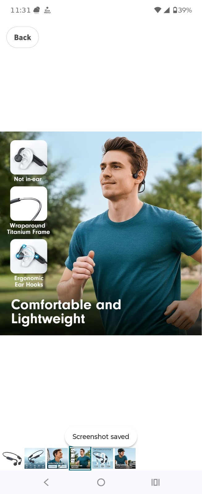 Bone Conduction Headphones Bluetooth 5.4 Open Ear Headphones with Mic, Wireless