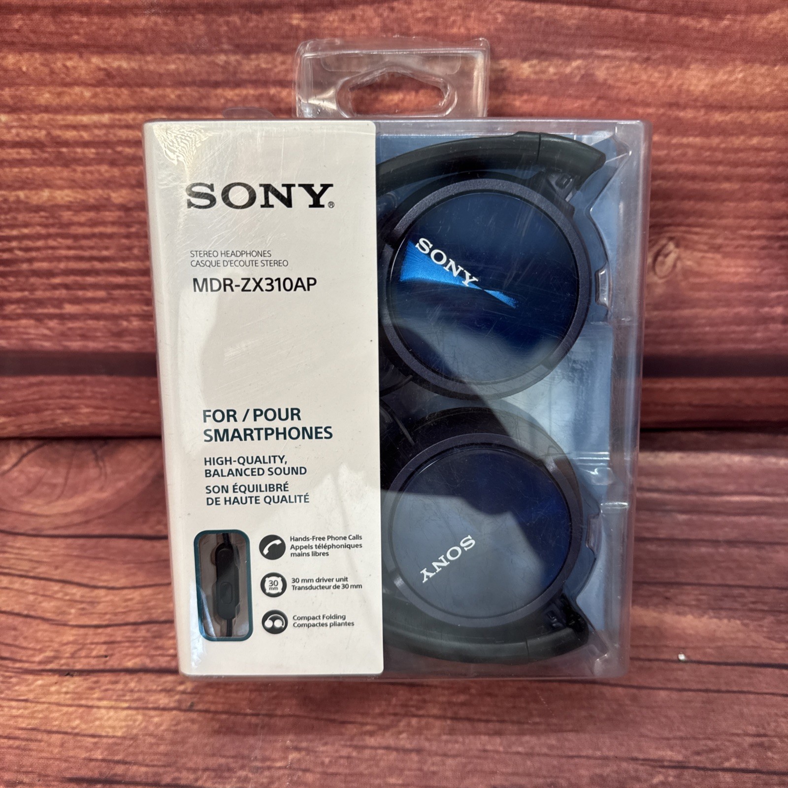 Sony On-the-Ear Wired Built In Mic Headphones- Blue (MDR-ZX310APLZ) New