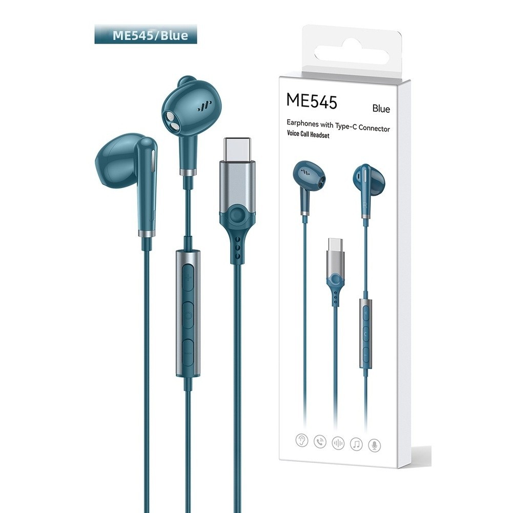 Type C and 3.5mm Wired In-Ear Earbuds with Mic 12mm Driver HiFi Audio Quality