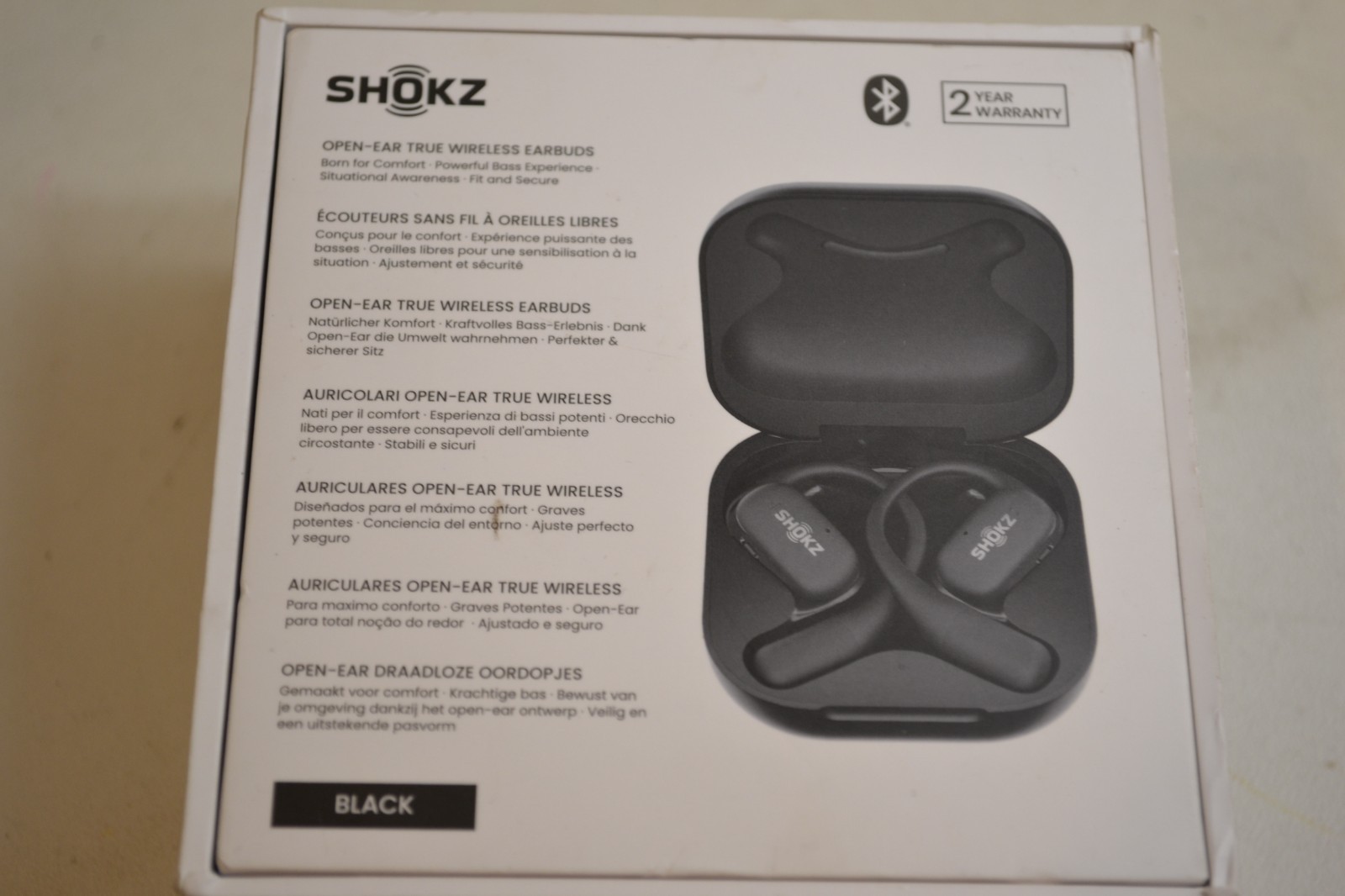 GENUINE SHOKZ OPENFIT TRUE WIRELESS EARBUDS OPEN-EAR BLACK Missing Right Earbud