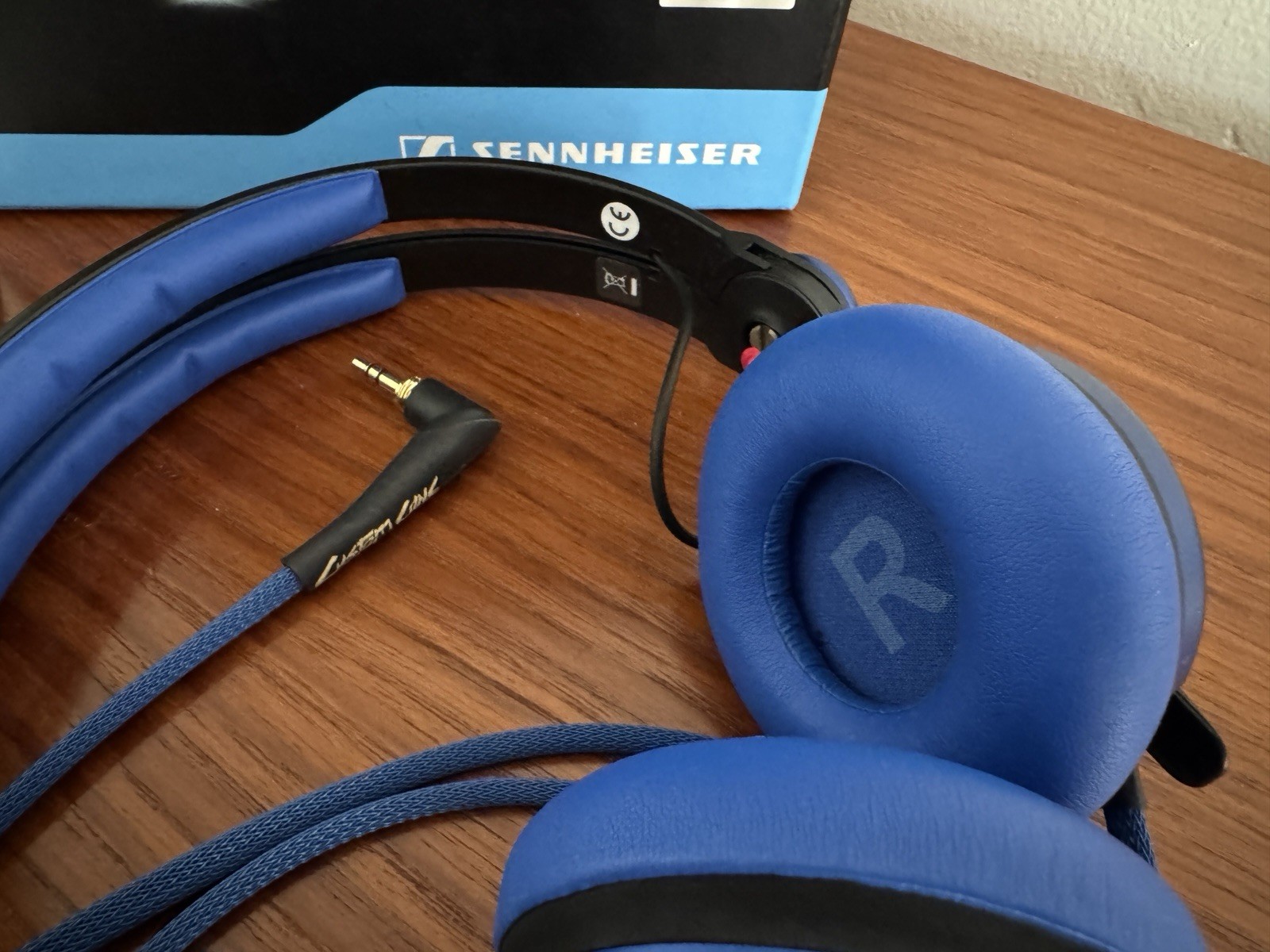 Sennheiser Amperior On-Ear Headphones Blue with Custom Cans cable