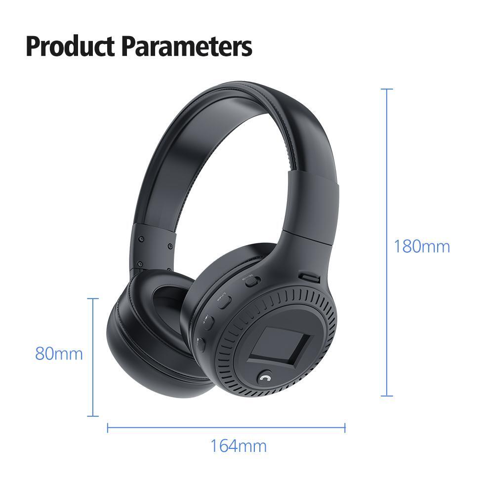 Zealot B19 Headphones Lcd Display Hifi Bass Stereo Earphone Bluetooth Wireless H