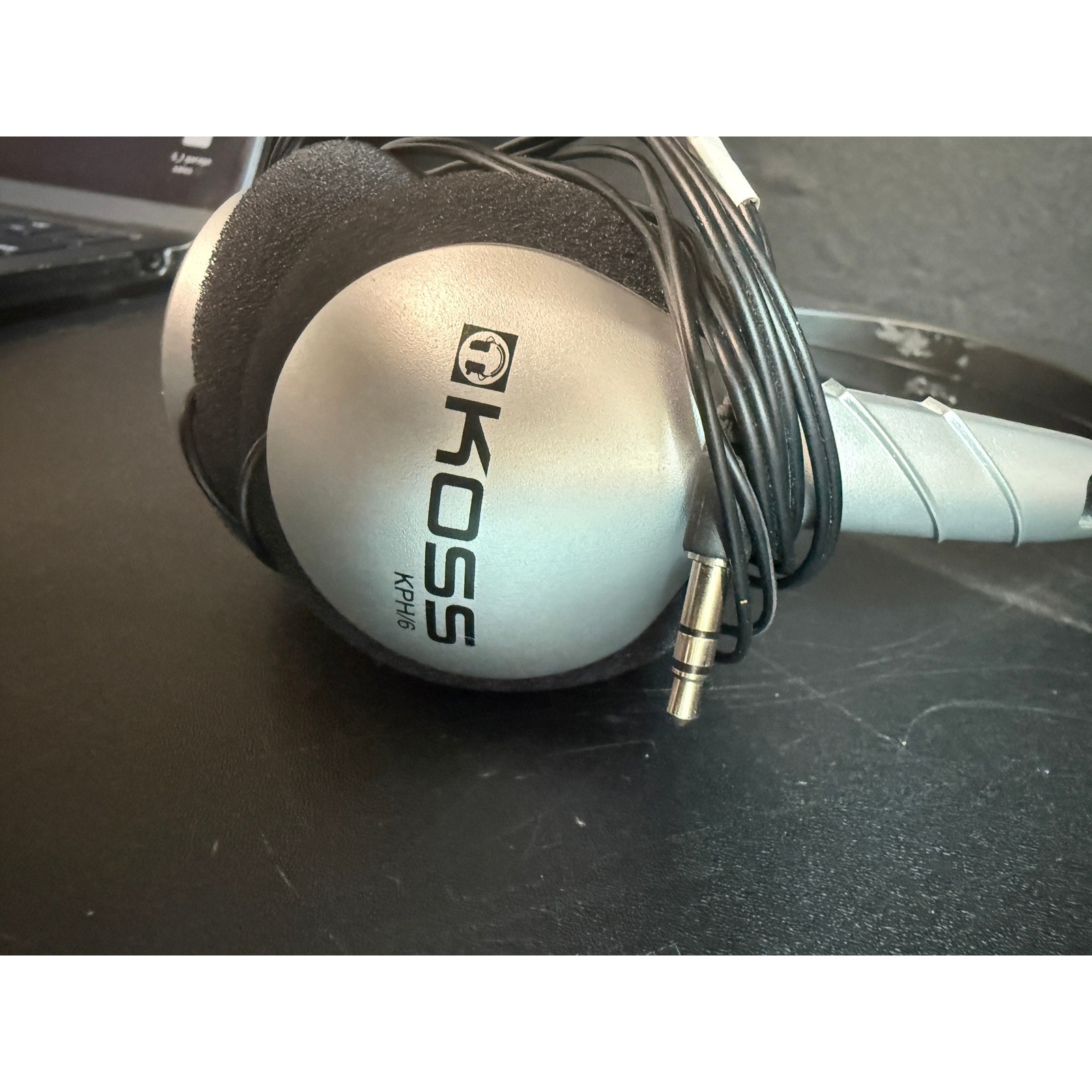 VTG Koss KPH6 Wired On-Ear Headphones Silver Black 3.5mm Jack Retro Y2K 90s