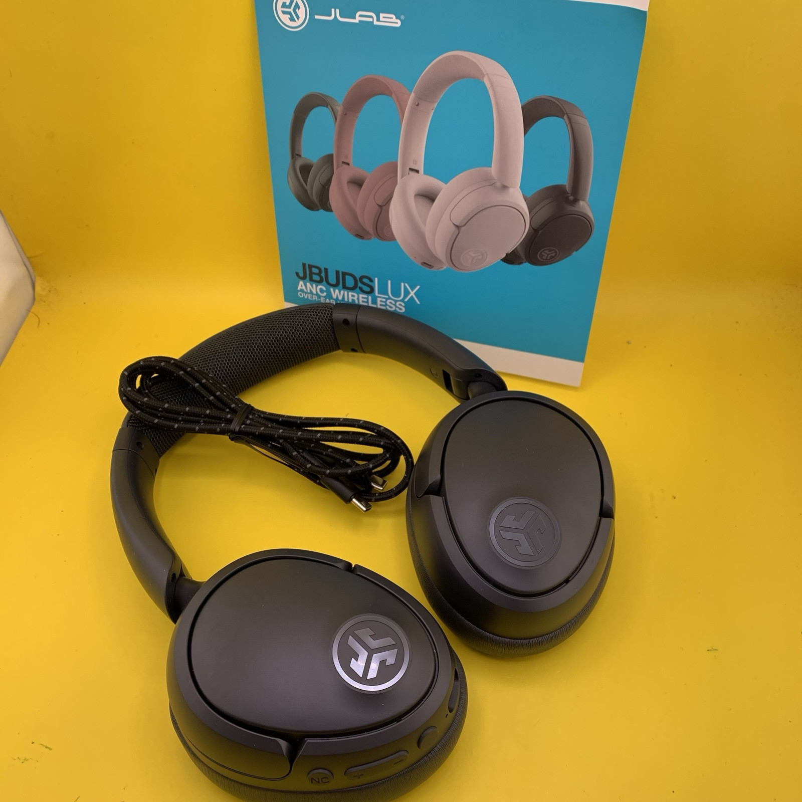New JLab JBuds Lux Smart ANC App Bluetooth USB-C Wireless Headphones Over Ear