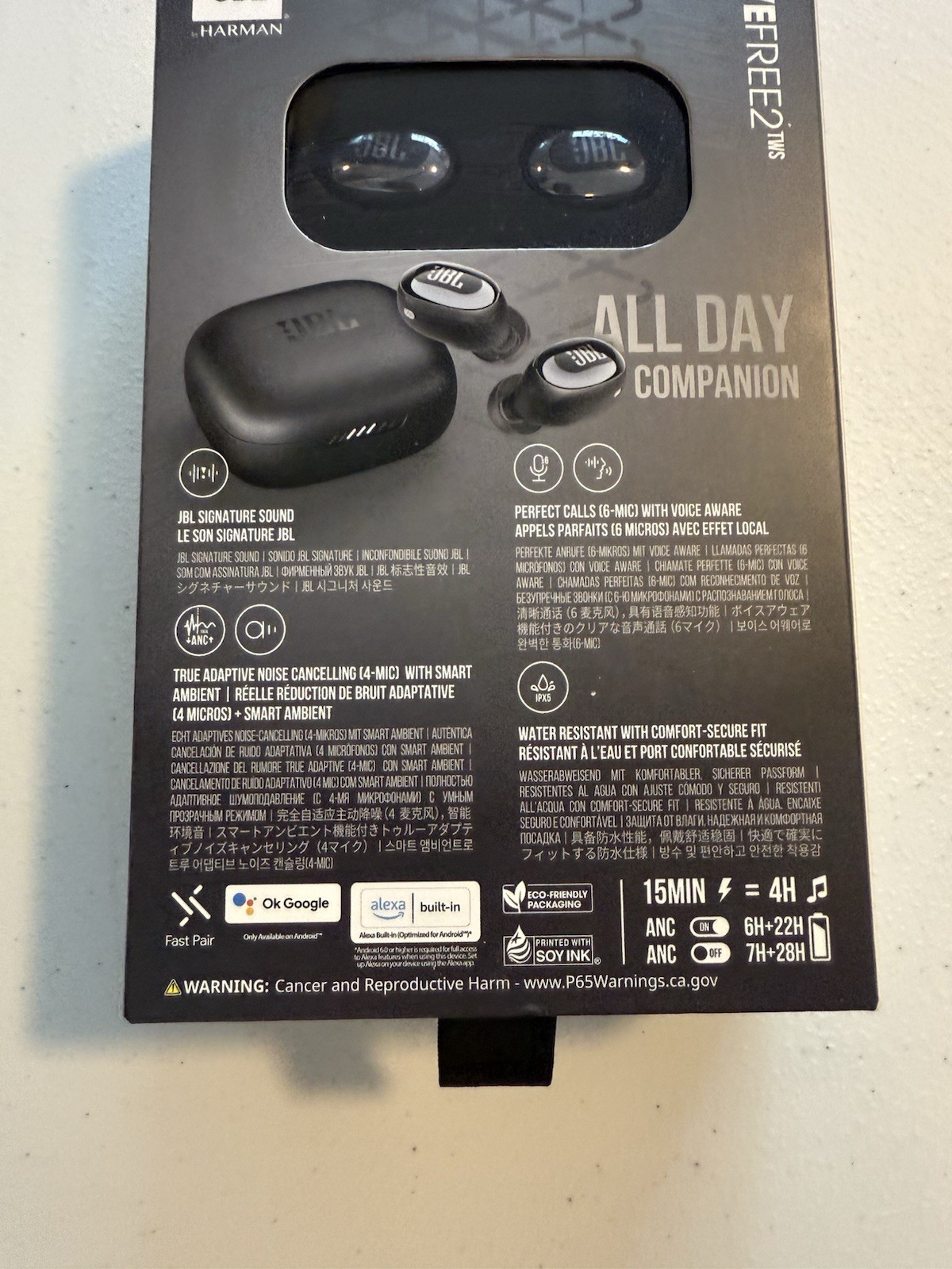 JBL Live Free 2 TWS Noise Cancelling Earbuds (BLACK)-2 Brand New Sealed