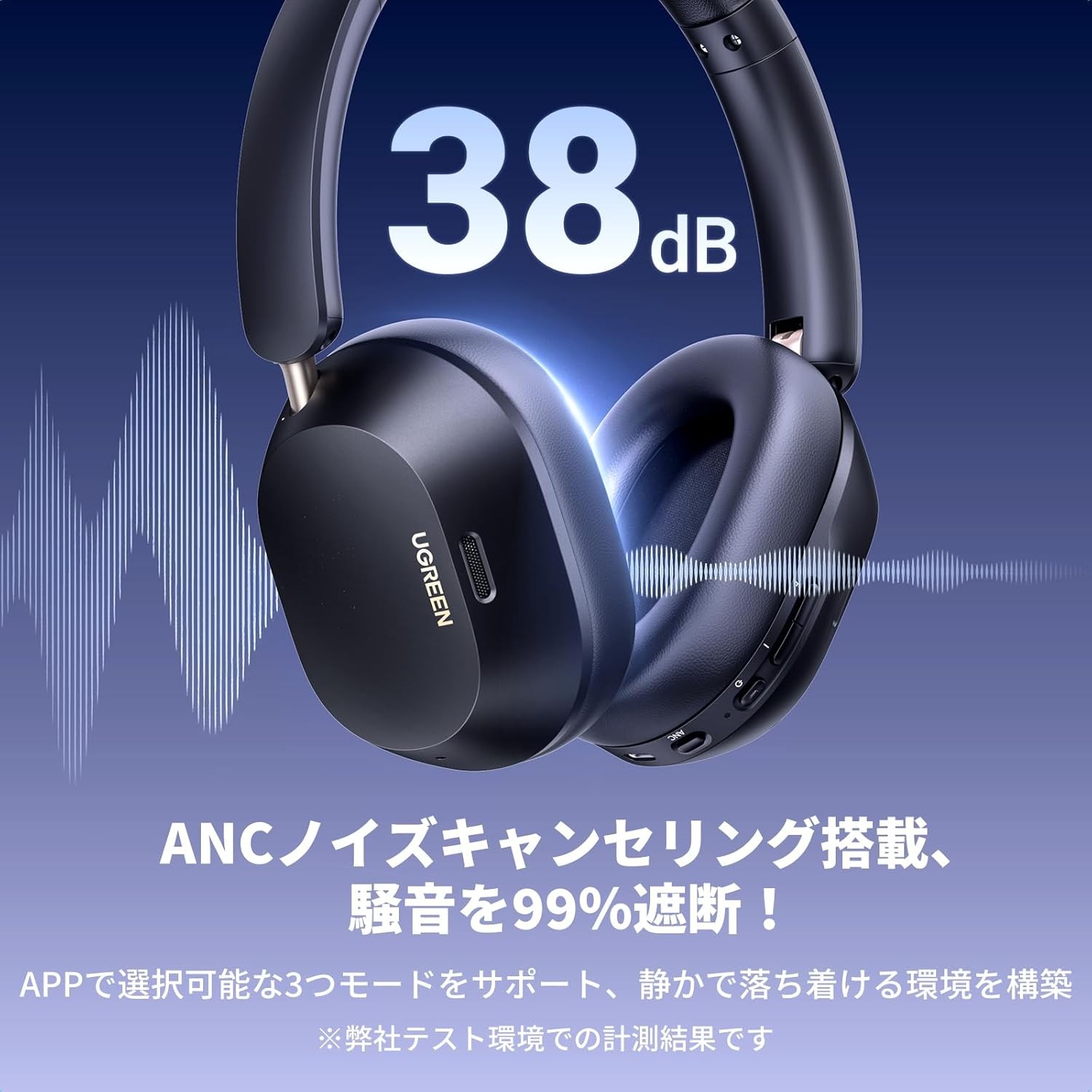 UGREEN headphone Bluetooth wireless headphone Ultra noise canceling [LDAC high-r