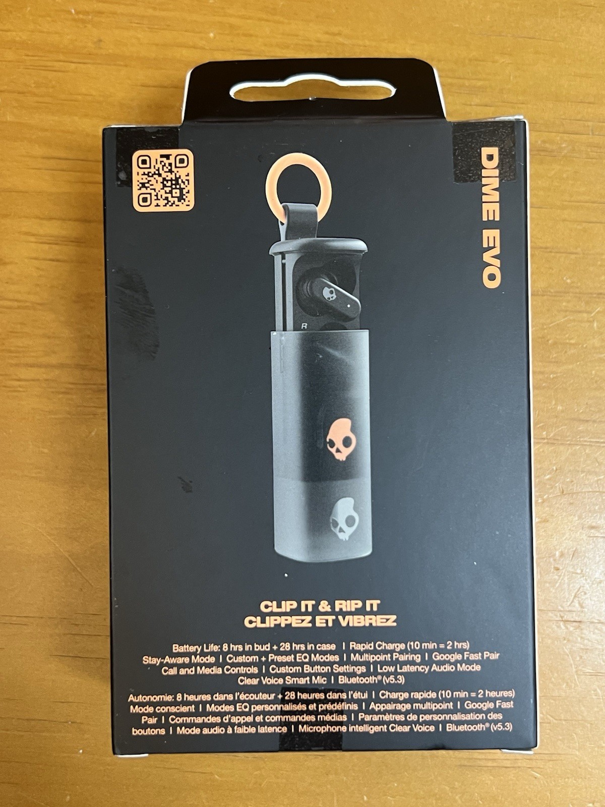 Skullcandy Dime Evo XT Wireless Headphones Earbuds Black
