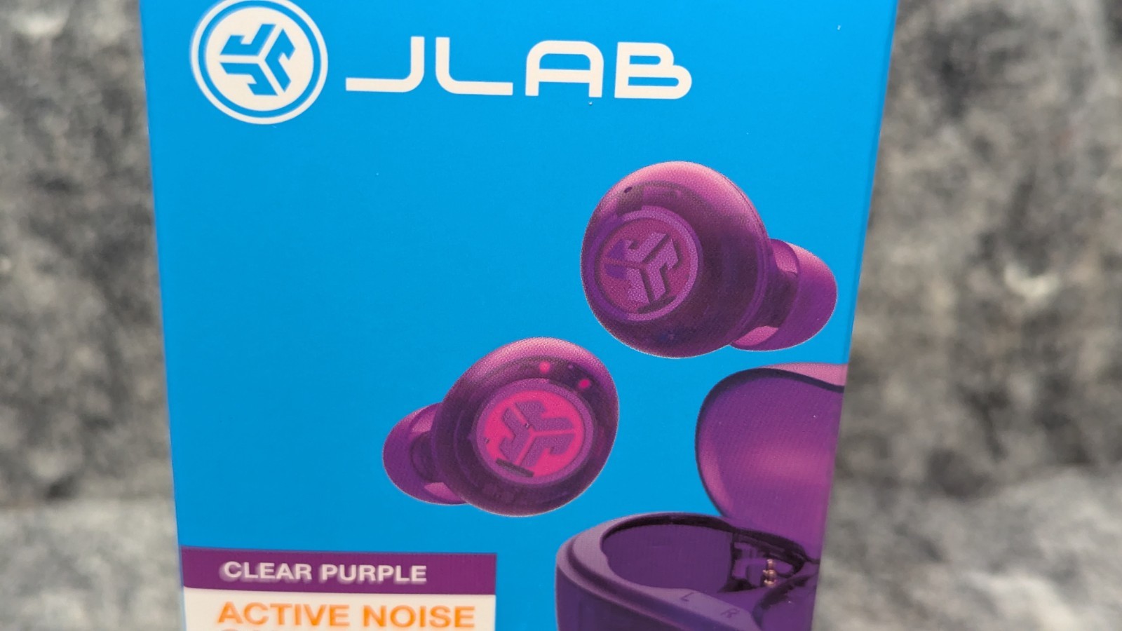 JLab Go Pop ANC True Wireless Bluetooth Earbuds Transparent/Clear Purple 🔥New🔥