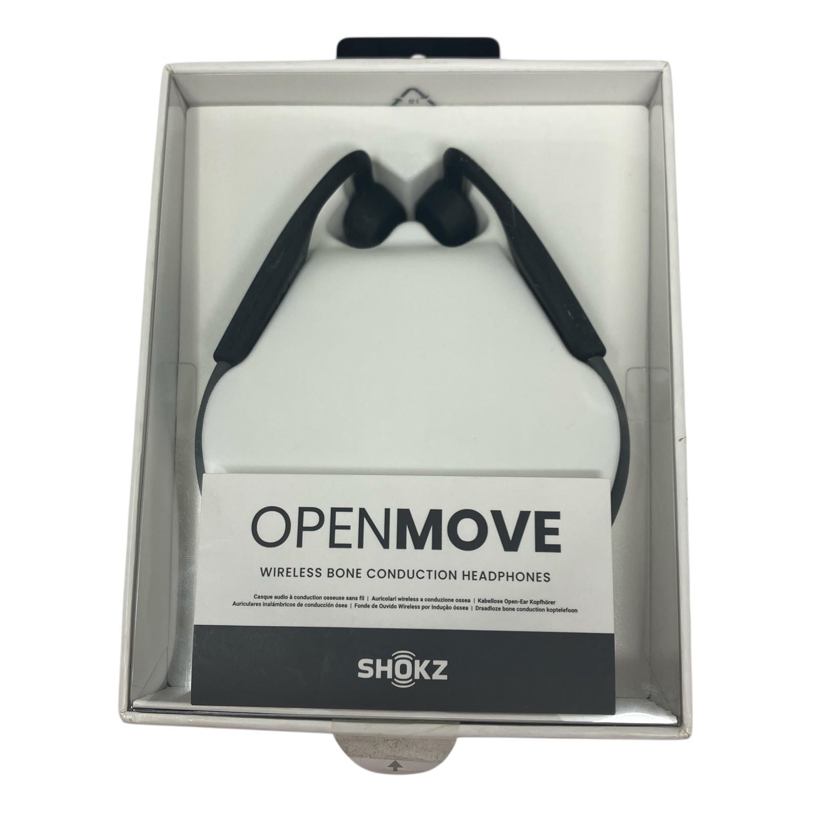 Shokz OpenMove Bone Conduction Headphones Grey Wireless Running Workout Gym Nib