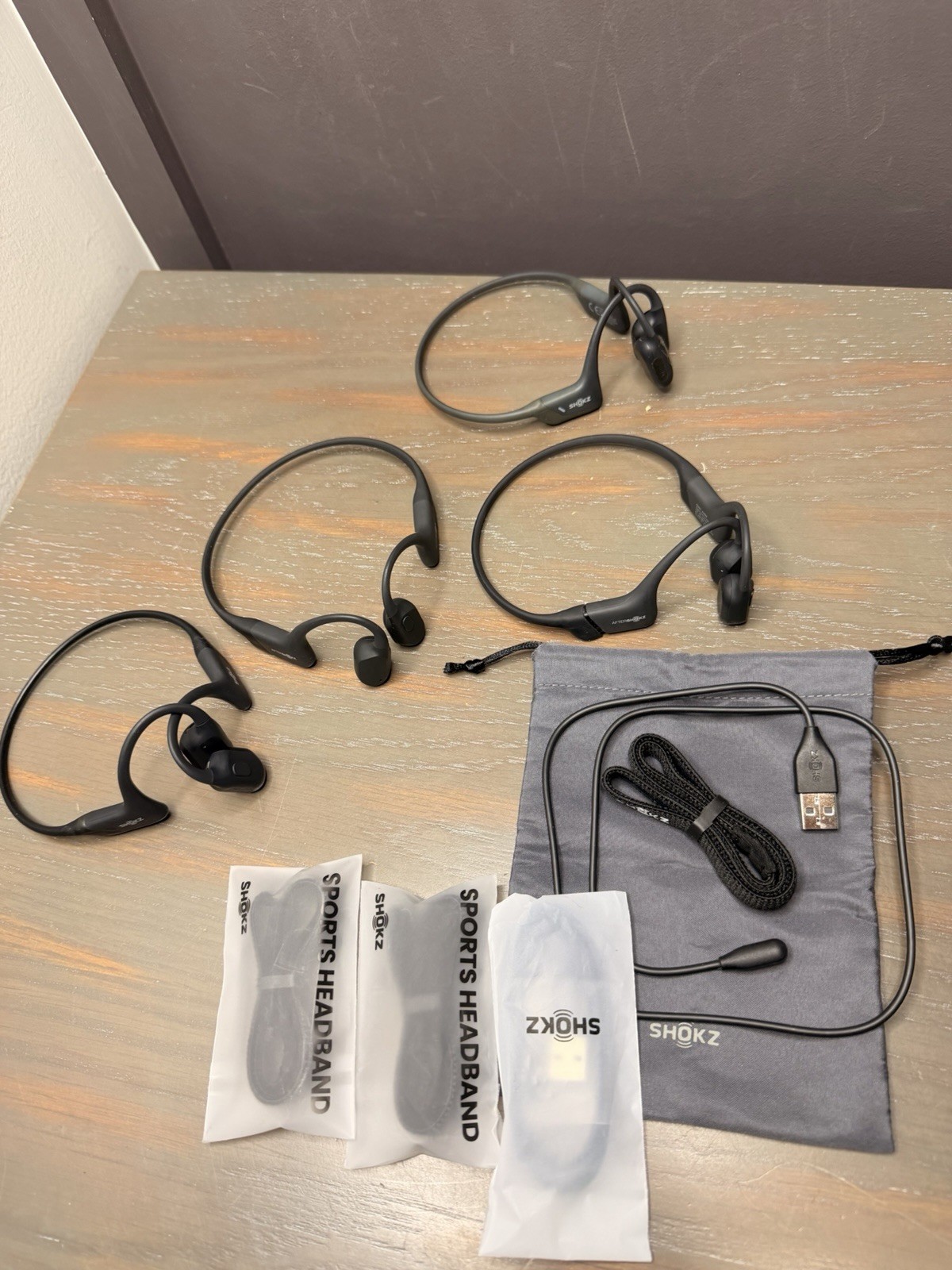 For Parts – Shokz Open-Ear Bone Conduction Headphones Lot of (4) S810-AS800