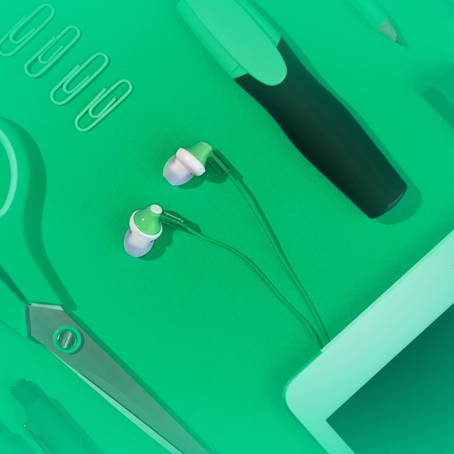 Ergofit In-Ear Earbud Headphones RP-HJE120-G (Green) Dynamic Crystal Clear Sound