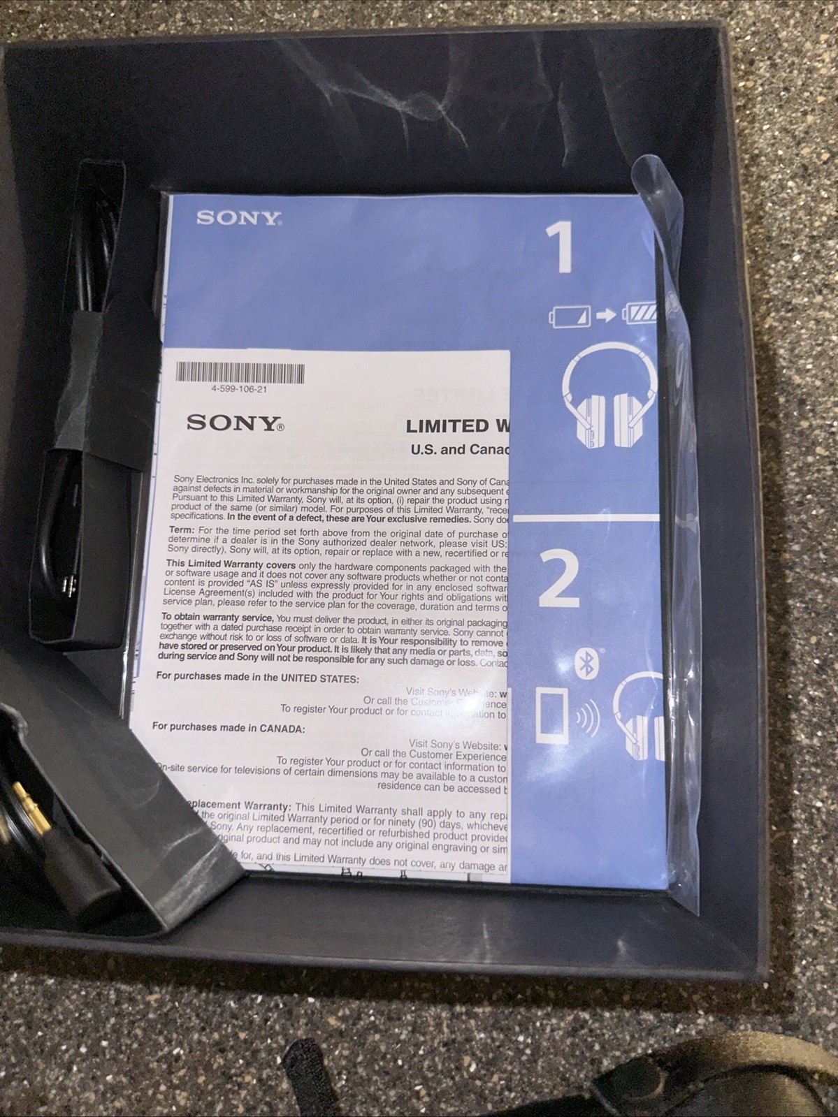 Sony Noise Cancelling Headphones WHCH710N Wireless Bluetooth Over the Ear New