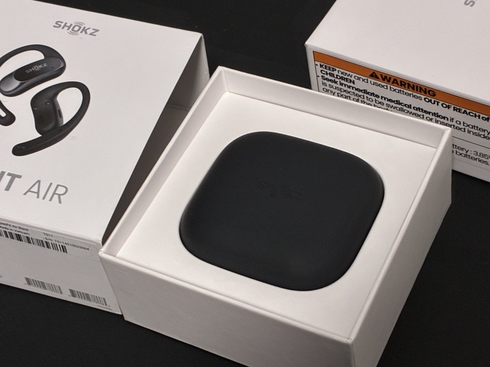 Shokz OpenFit Air Open-Ear True Wireless Earbuds T511 Black IN RETAIL BOX