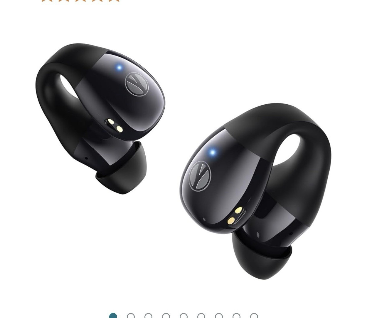 YUMONDEAR CLIPFIT Bluetooth Wireless Open-Ear Ear-Hook Earbuds Mic, Black