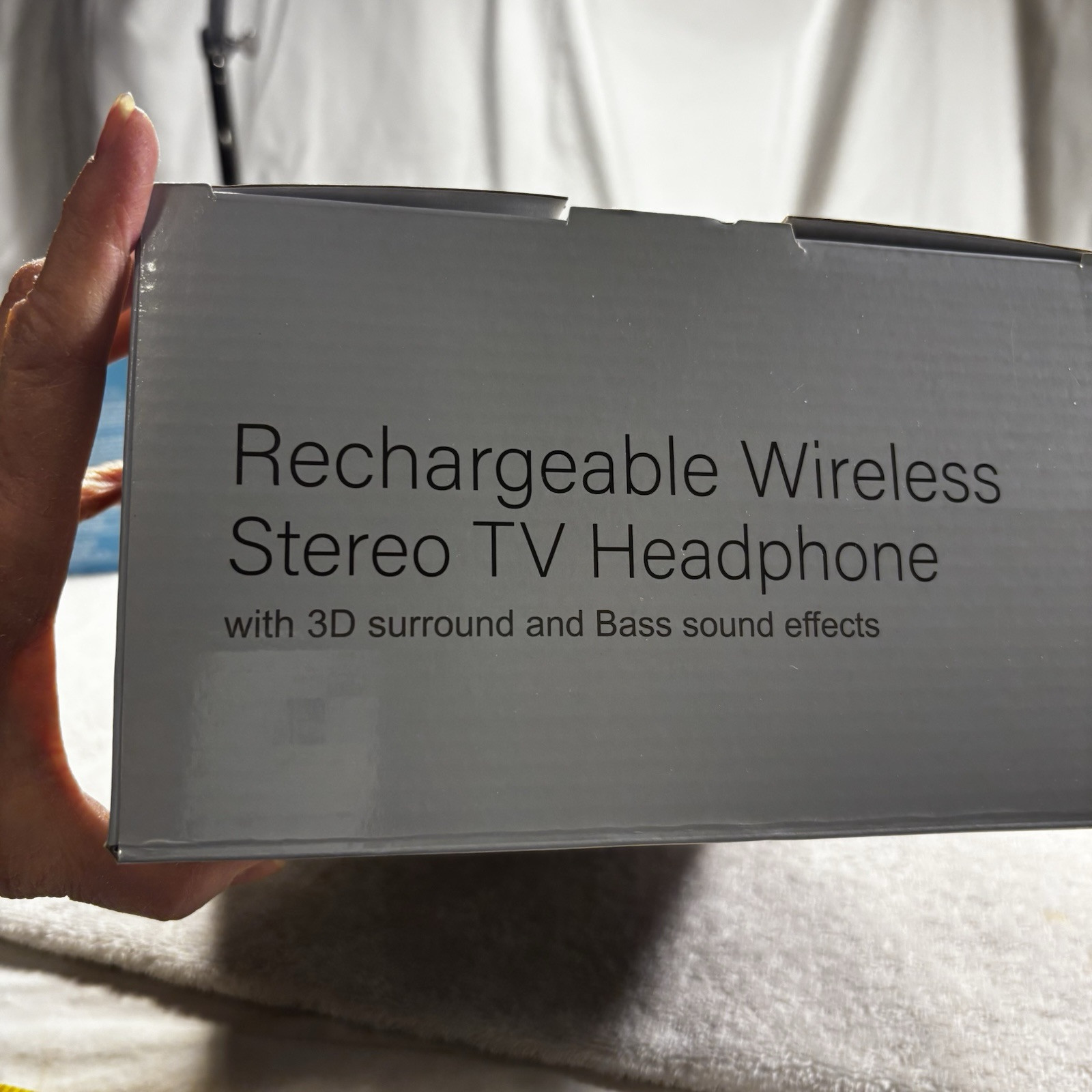 Wireless Headphones for TV Watching with 2.4G RF Transmitter Charging Black