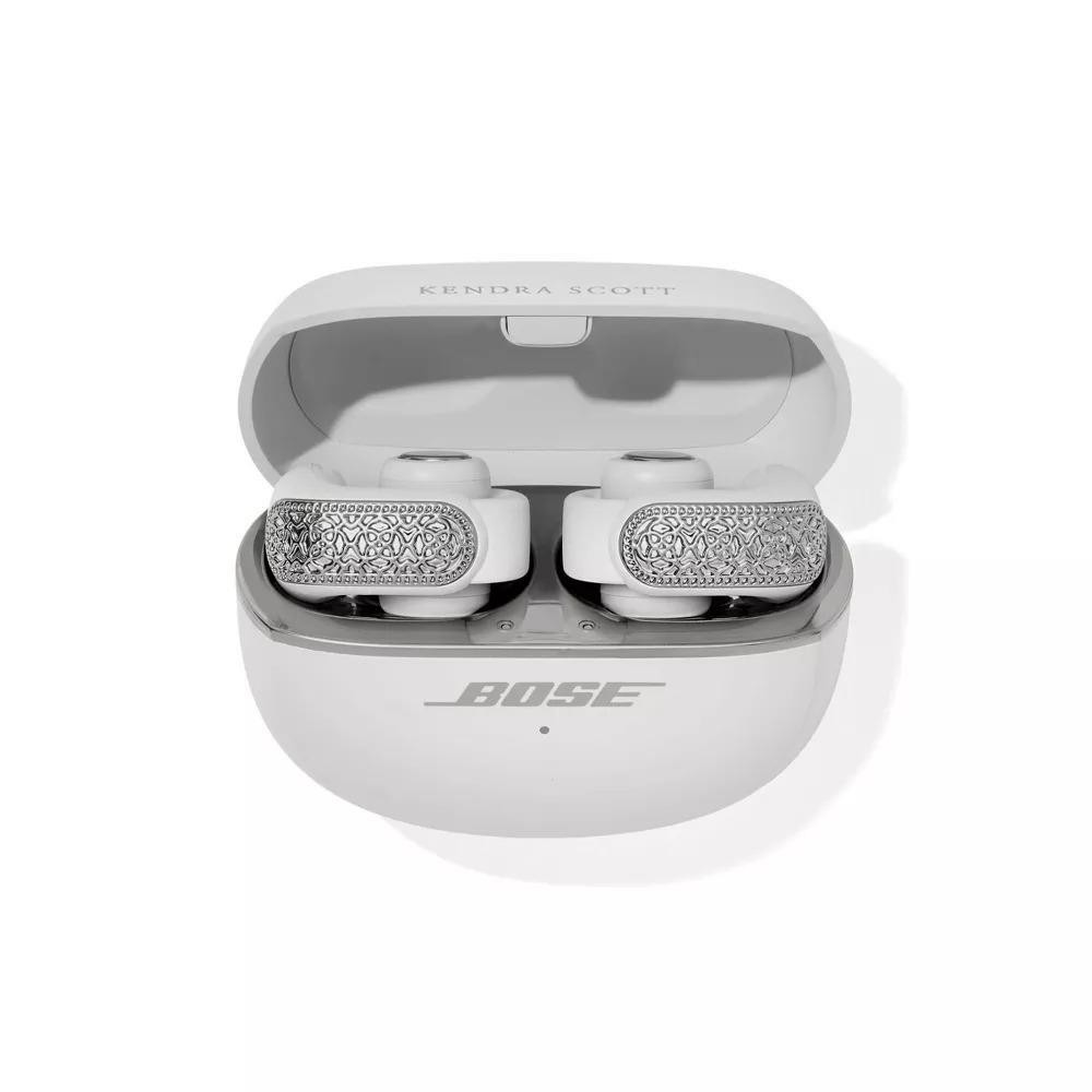 Bose x Kendra Scott Ultra Open Earbuds Rhodium Filigree Bluetooth Excellent