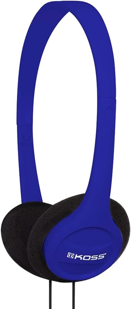 Comfort-Fit Blue Headphones with Sound Isolation & 3.5mm Jack – For All Devices