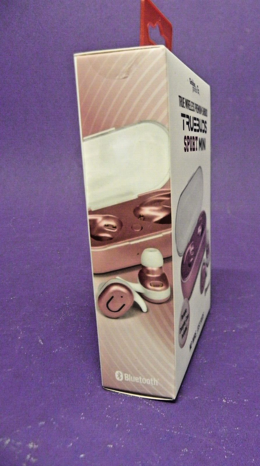 Gabba Goods TrueBuds Sport Mini Wireless Bluetooth Earbuds Metallic Pink New