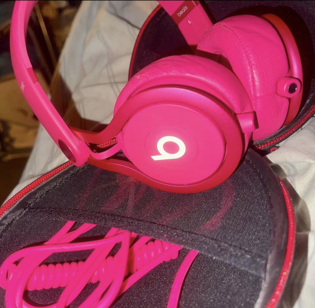 Beats Mixr Dj Professional Wired Headphones Candy Pink Reflective Logo Version