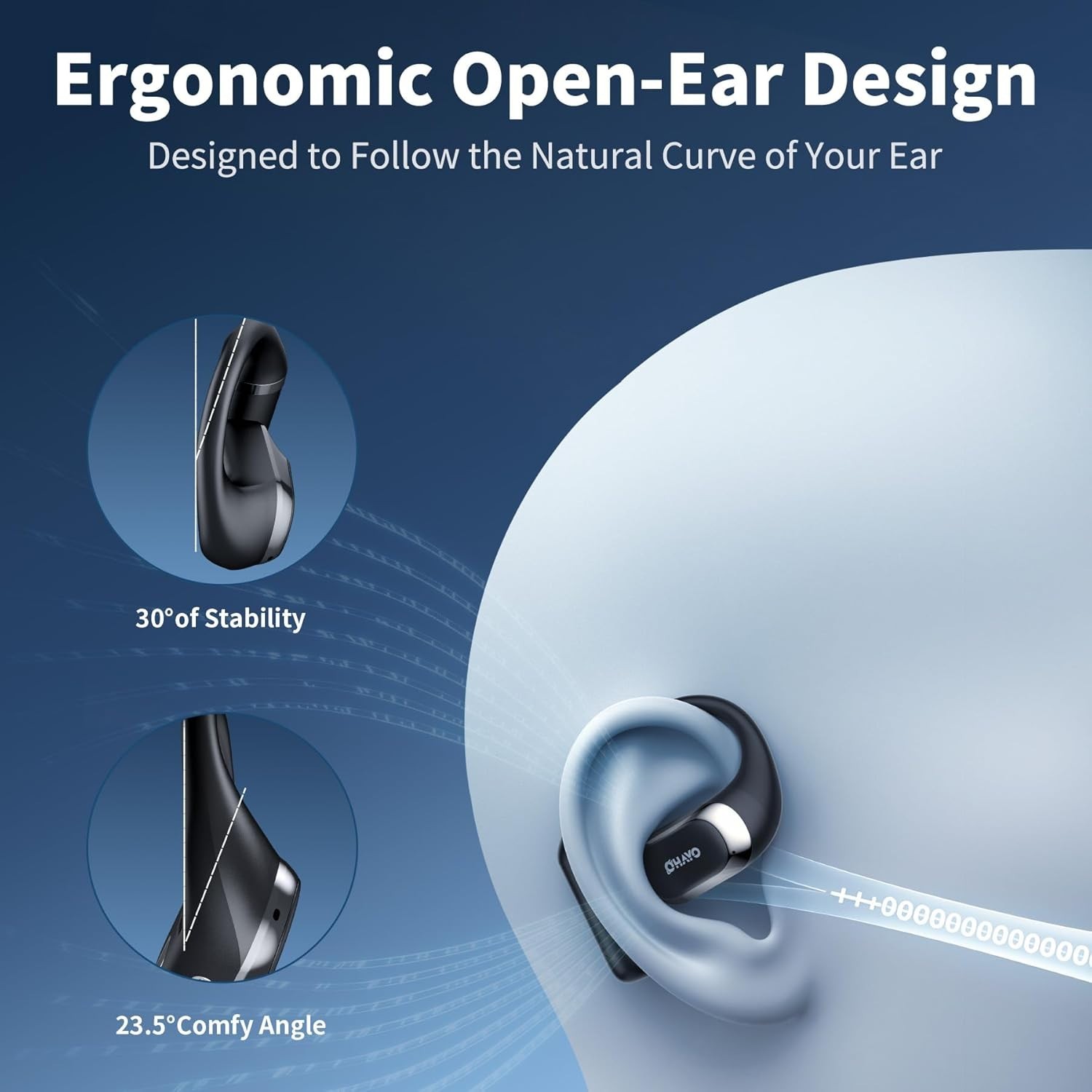 Open Ear Headphones,Over Ear Earbuds with Ergonomic Earhook,Bluetooth Headpho…