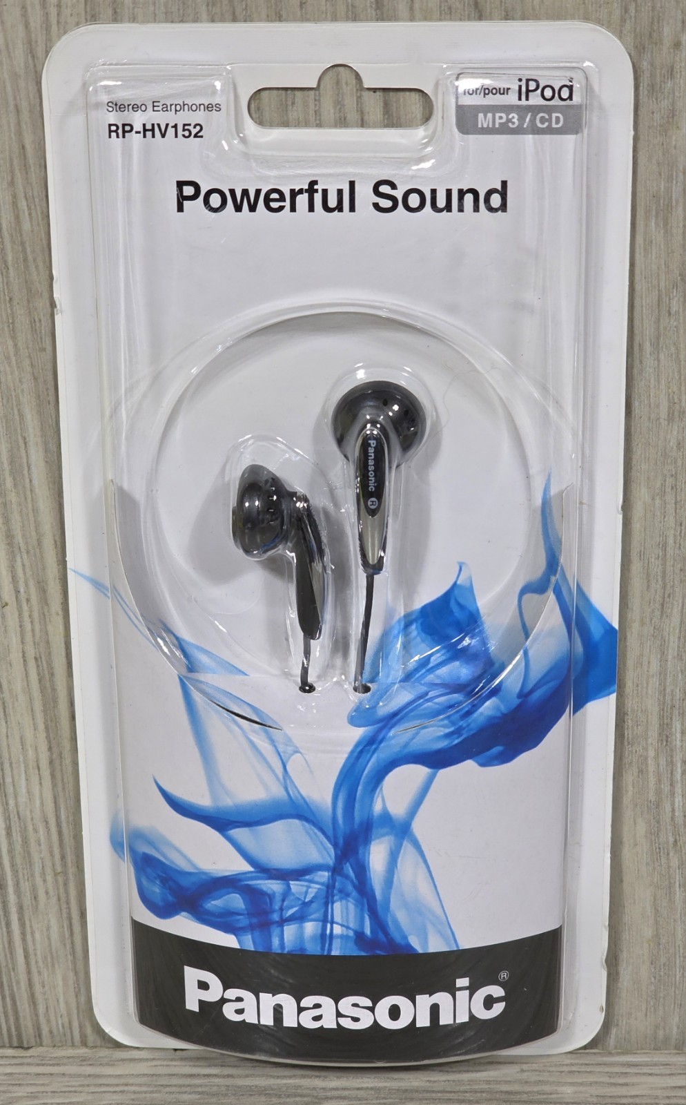 Panasonic RP-HV152 Black Stereo Earphones for iPod /mp3/cd – NEW/SEALED –