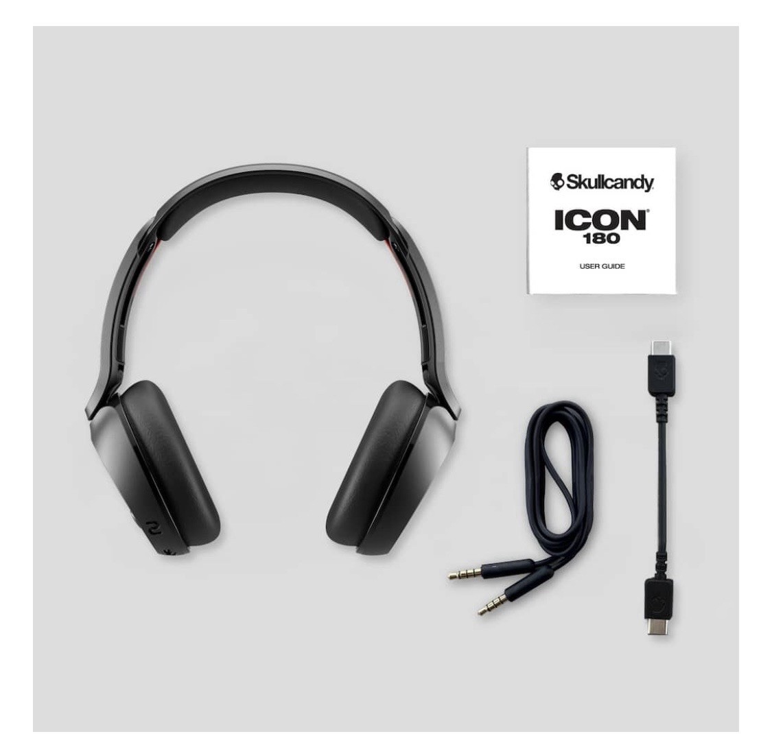Skullcandy Icon 180 Wireless Headphones Black Sweat & Water Resistant Multipoint