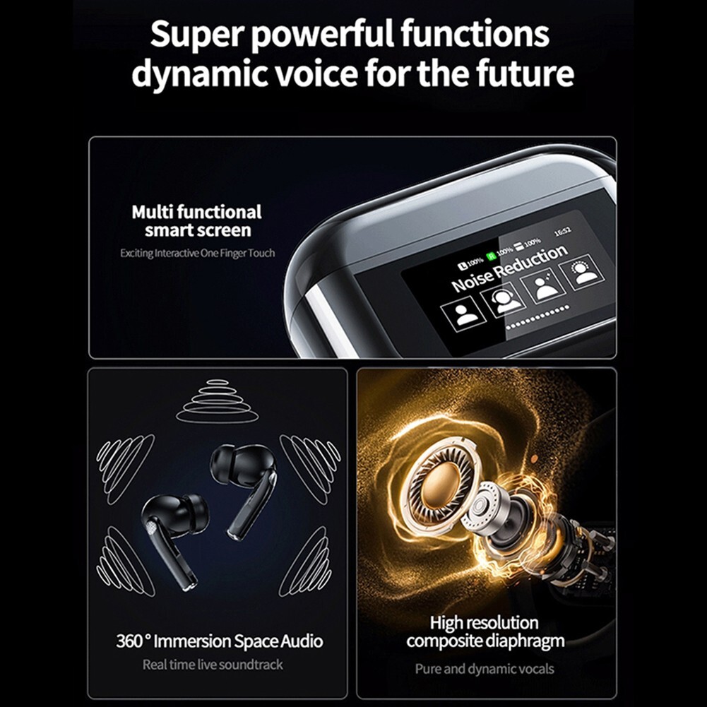 1 Pcs ABS Accurate 144 Languages Translation Wireless 5.0 Earbuds With Charging