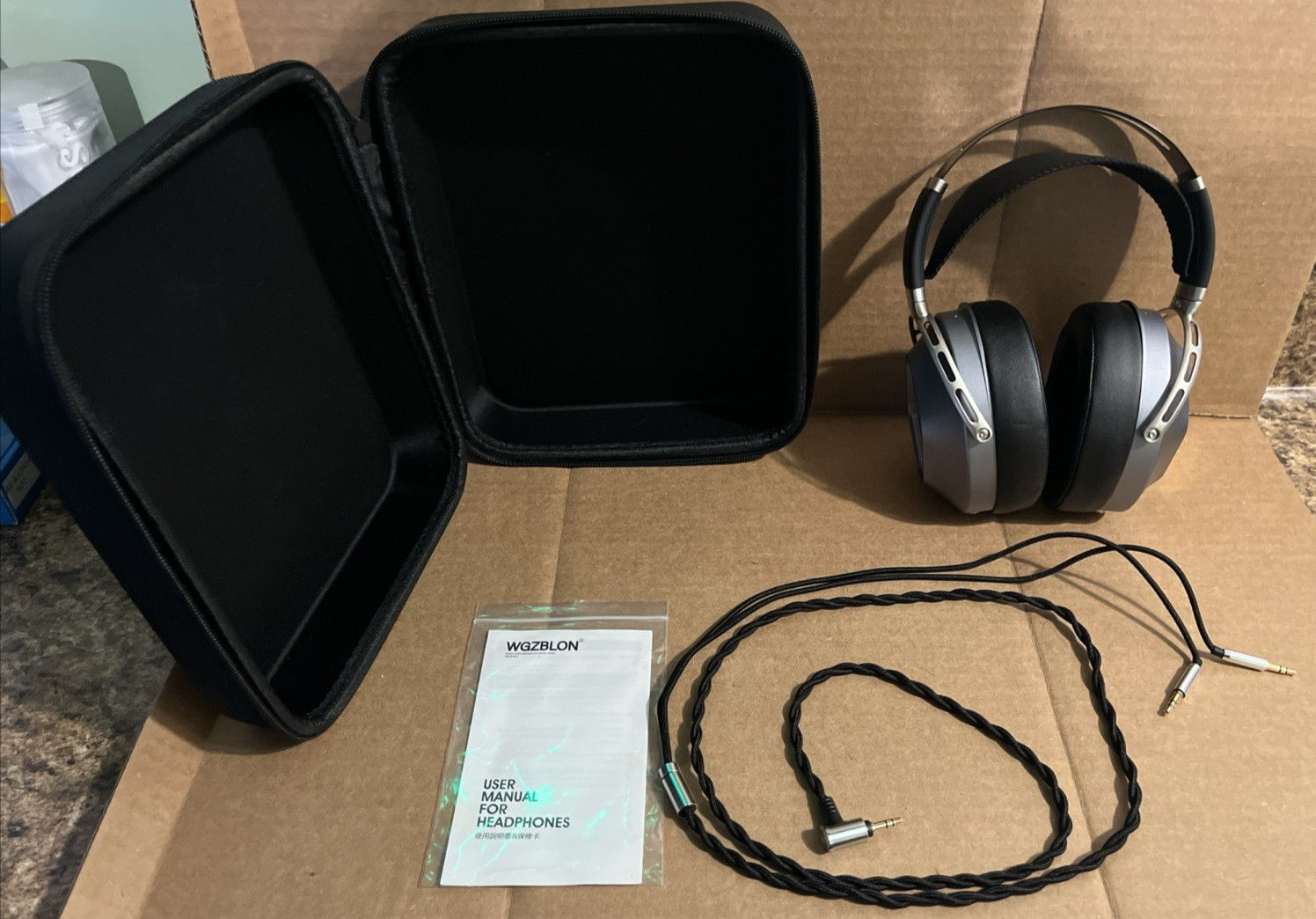 WGZBLON B60 1.5m conductor 50mm trumpets Headphone independent 32 ohms 100dB
