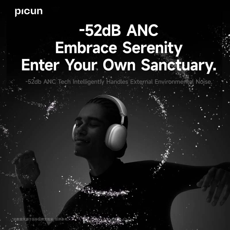 Picun F8 Pro ANC Headphones-3D Spatial Audio, Head Tracking, ENC Mic Low Latency