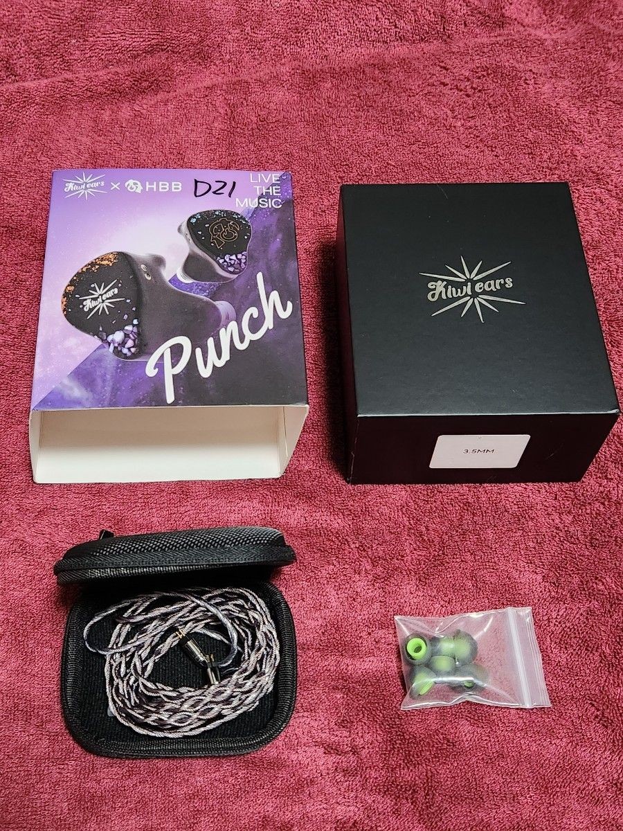 Kiwi Ears HBB Punch IEM Earphones 2Pin Detachable Cable Hi-Res Audiophile Japan