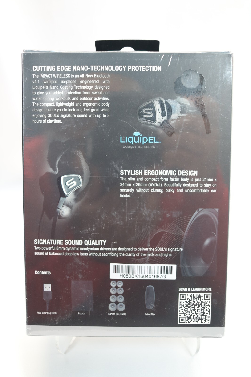 Soul Impact Wireless Bluetooth Earphones Black | BRAND NEW