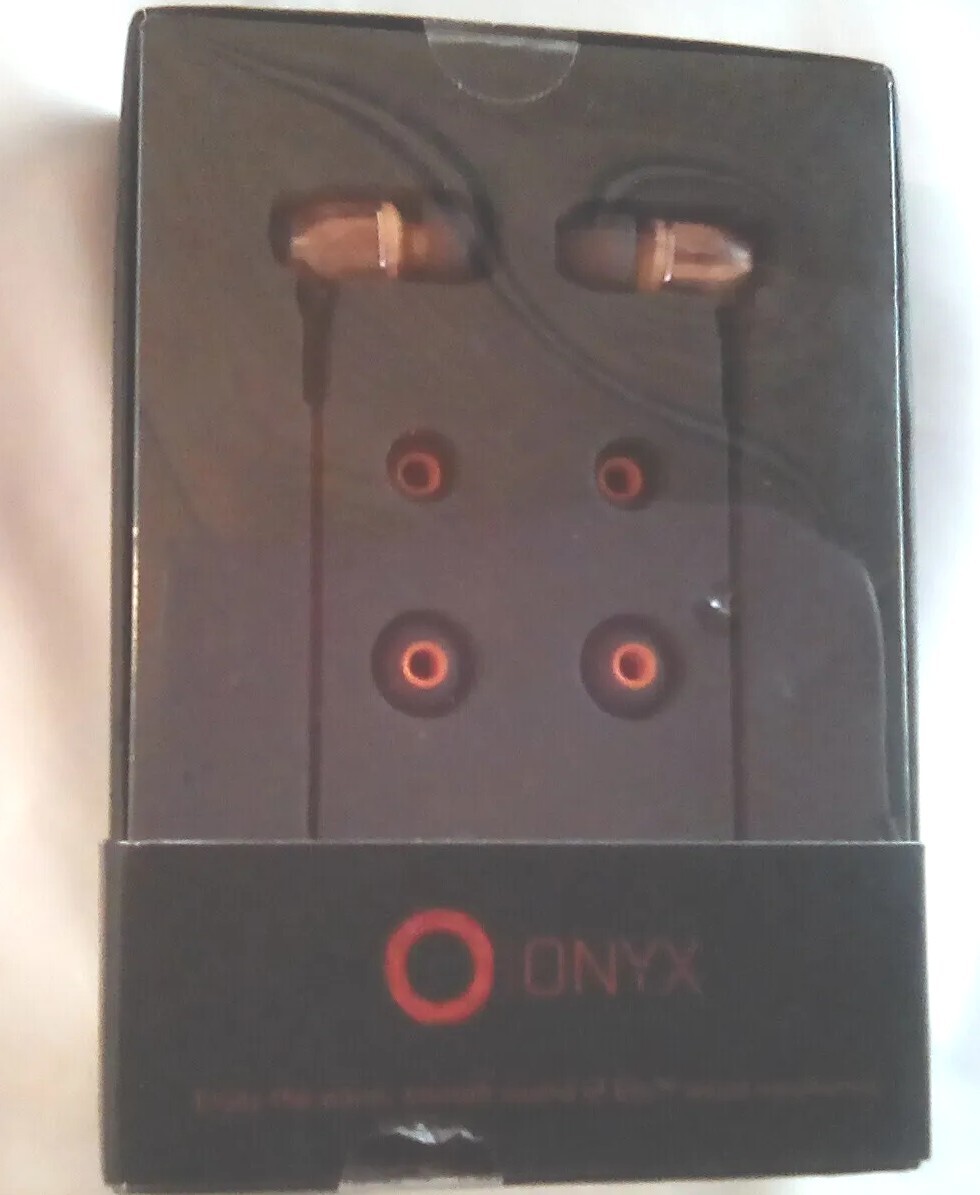 ONYX Noise Cancelling in Ear Wired Headphones with Mic color Brown