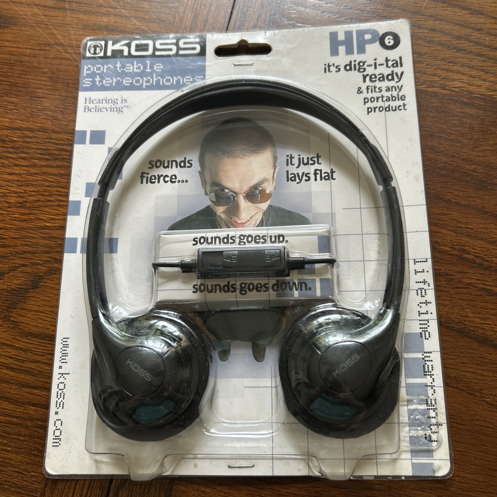 Vintage Koss HP/6 Stereo Headphones with Volume Control on Cord New In Package
