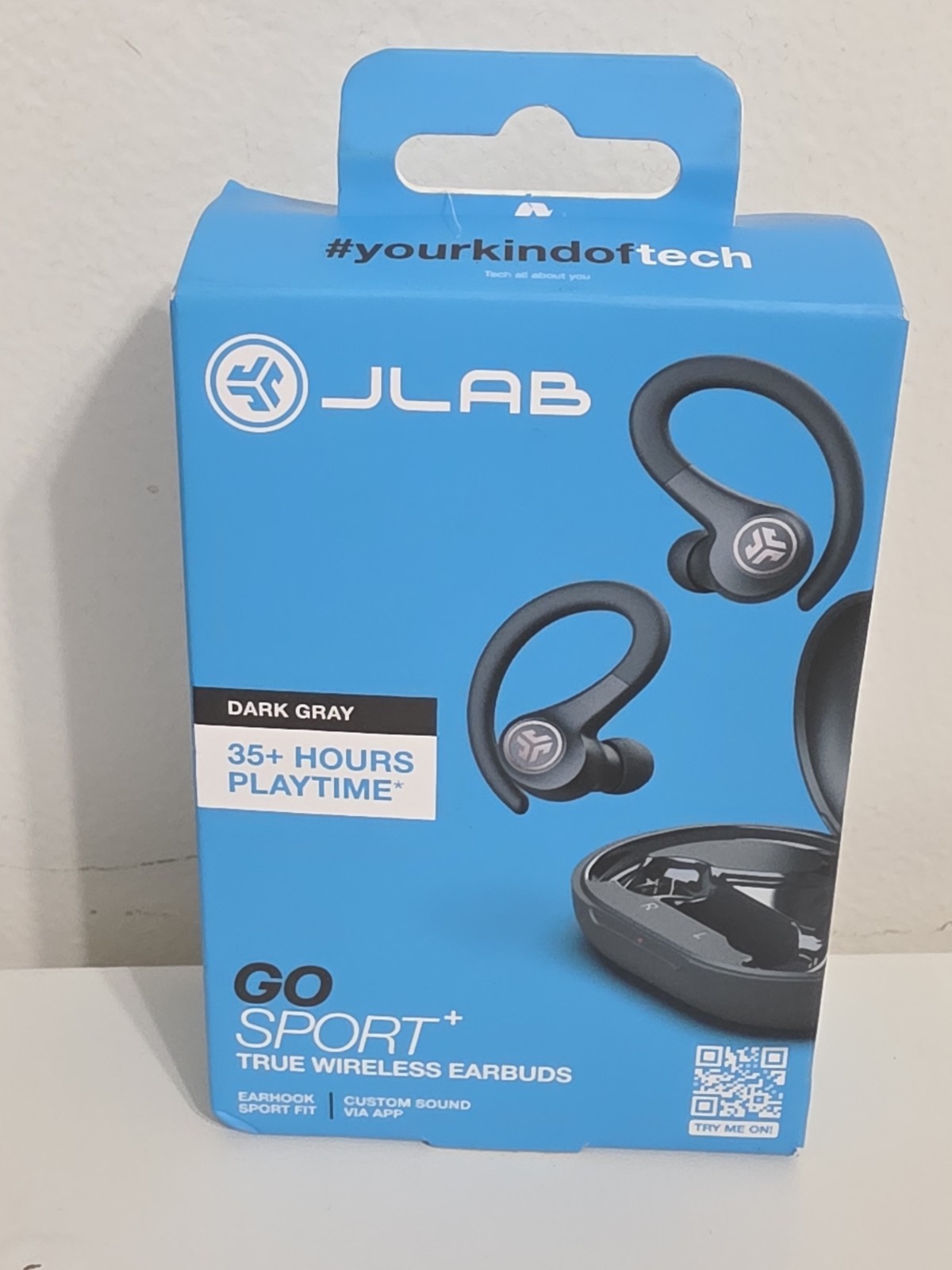 New JLab Go Sport+ True Wireless Bluetooth Earbuds Charging Case Graphite FREE ✈