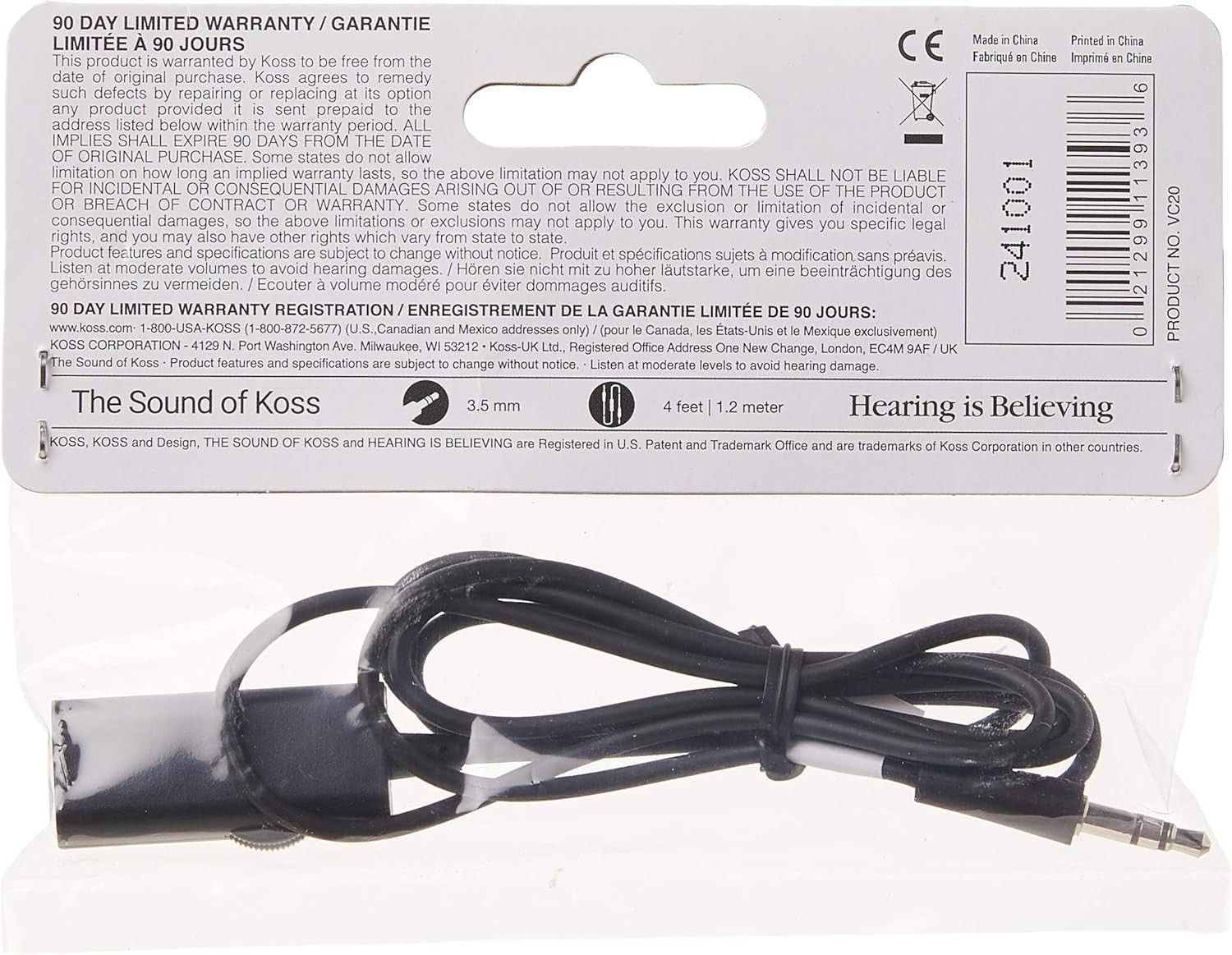 Versatile Black 39-Inch Volume Control Cord – Perfect for Phones and Headphones