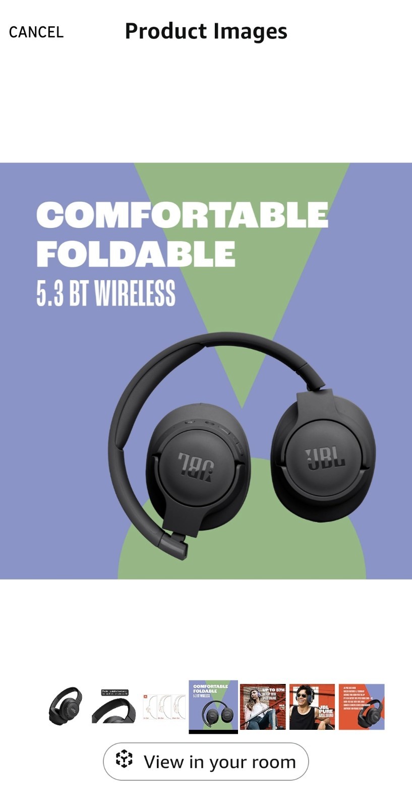 JBL Tune 720BT – Wireless Over-Ear Headphones with JBL Up To 76H Bluetooth 5.3