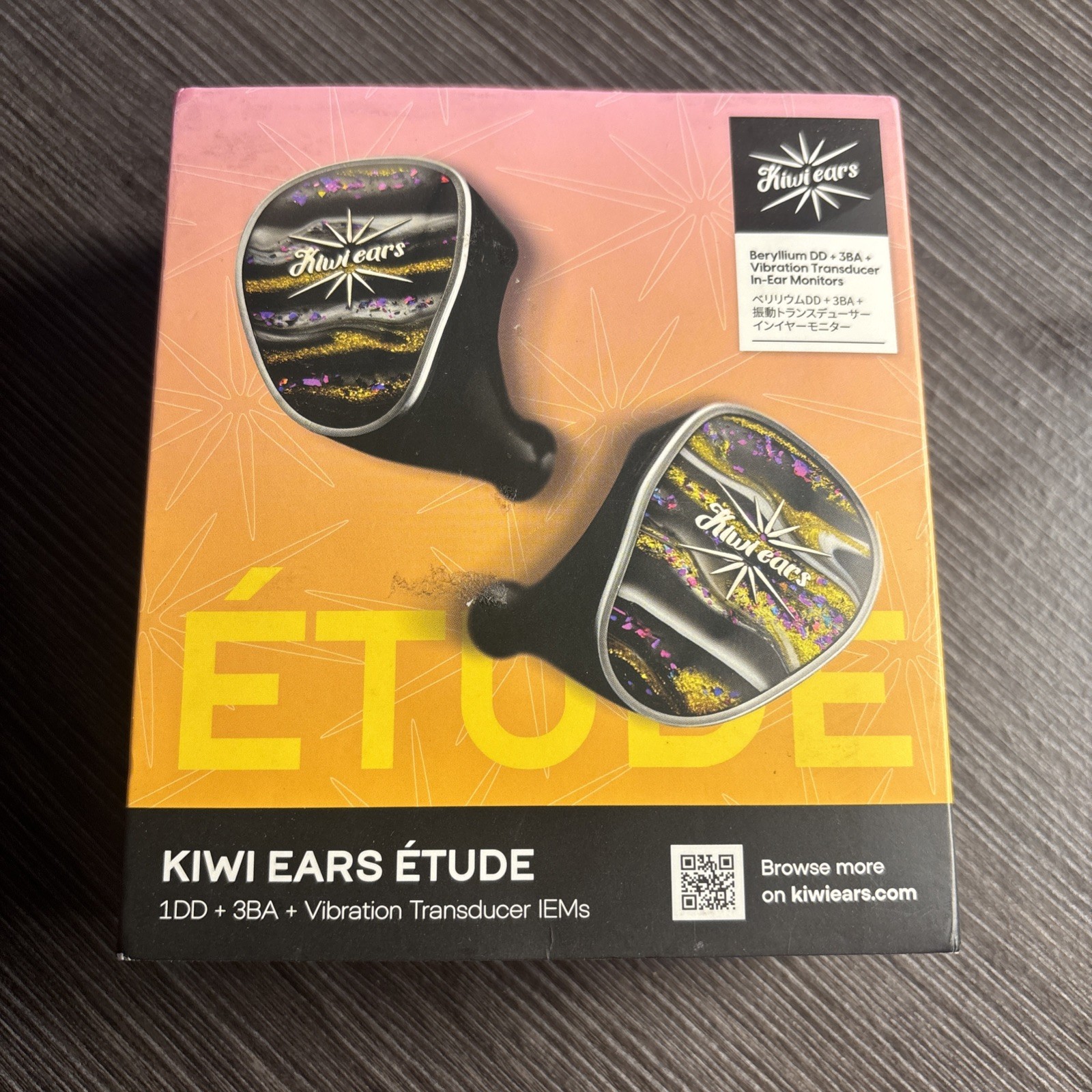 Linsoul Kiwi Ears Étude in Ear Monitor, 3BA+1DD+1BN Hybrid Driver IEM Earphones,